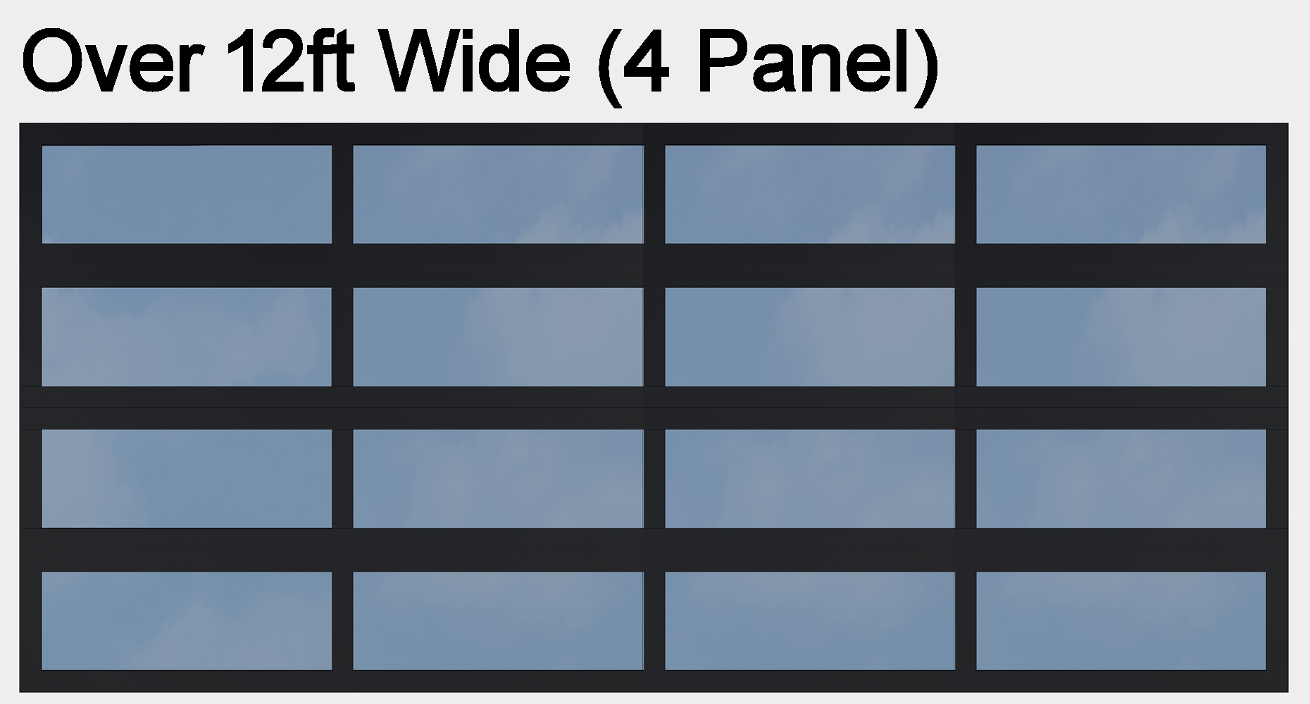 Modern Look Aluminum Frosted Glass Overhead Garage Door Plexiglass