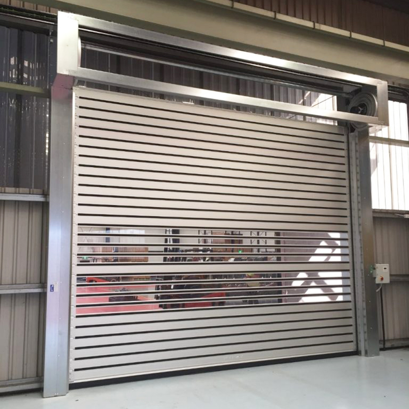 Exterior Factory Security Aluminum Alloy Spiral High Speed Hard Fast Shutter Doors