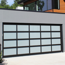 Restaurants Tempered Glass Alumium Garage Door with Passing Door