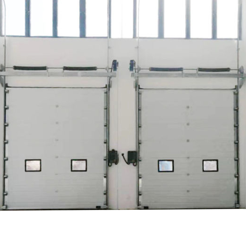 Electrical Aluminium Steel Vertical Lift Industrial Doors with Entry 