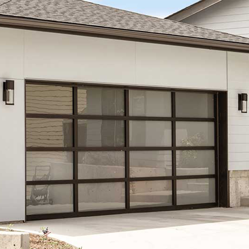 10x10 Modern Tempered Glass Alumium Garage Door from China manufacturer
