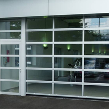 Residential with Passing Door Anodized Aluminum Glass Garage Door