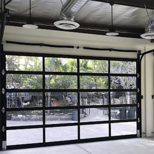 Storefront Modern Glass Panel Tempered Glass Aluminum Garage Door