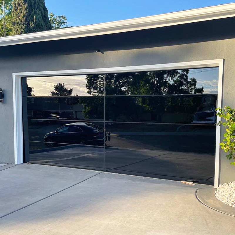12 X 8 Frameless Insulated Aluminum Glass Garage Door 