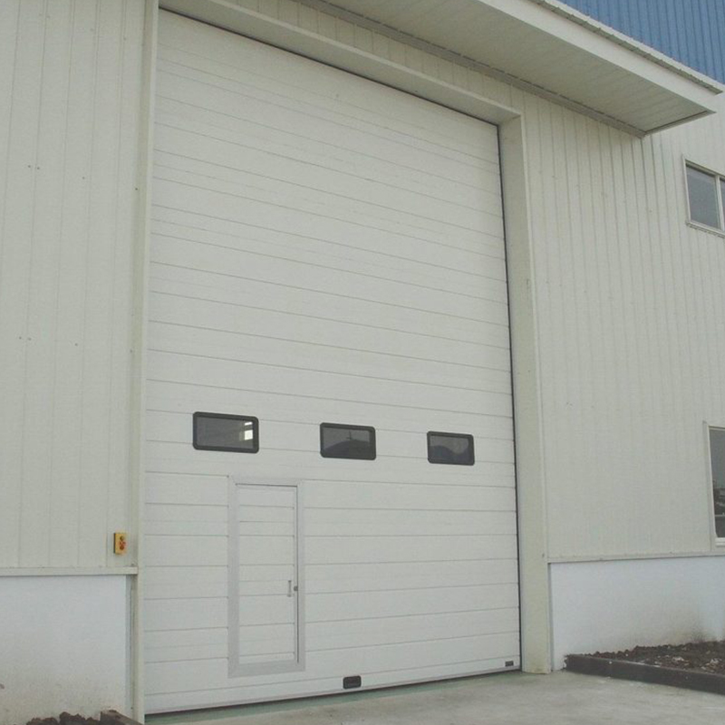 Electrical Aluminium Steel Vertical Lift Industrial Doors with Entry 