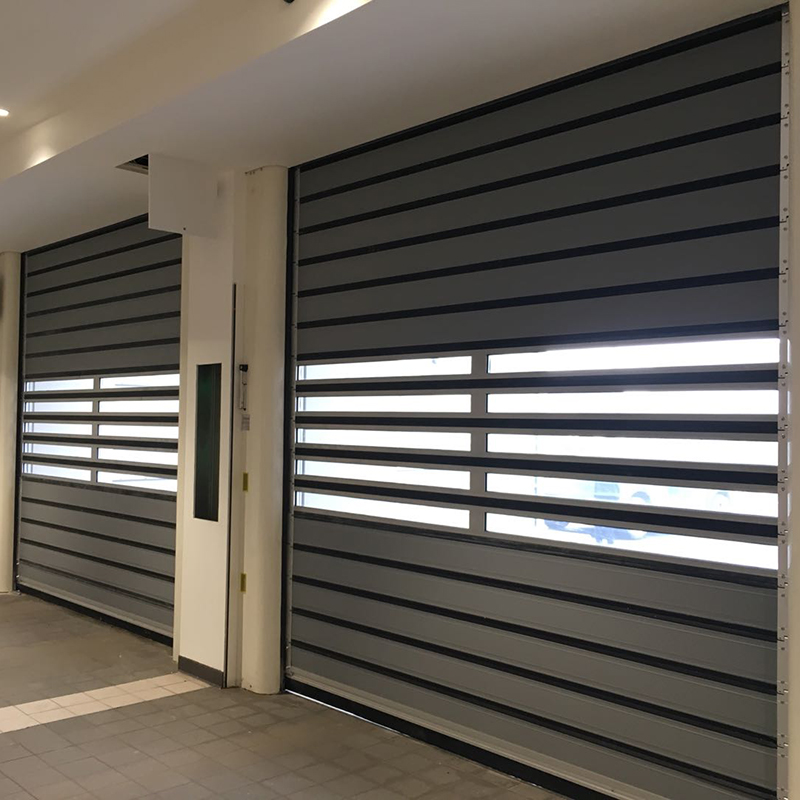 Turbine Commercial Wind Proof Aluminum Alloy Spiral High Speed Hard Fast Rolling Doors