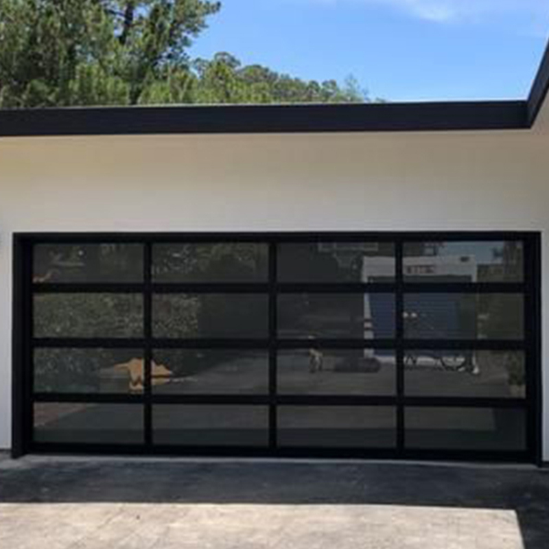 Standard Commercial Anodized Aluminum Glass Garage Door 