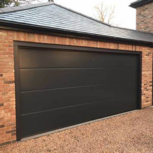 Customized Residential Weather Strip Golden Oak Metal Side Sliding Sectional Garage Doors