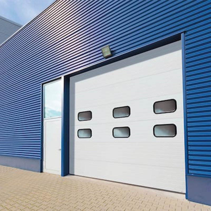 Electrical Wind Proof Steel Timber Industrial Sliding Doors with Entrance