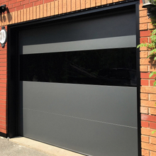 Motor Drive Residential Flush Garage Doors with Black Mirror Glass