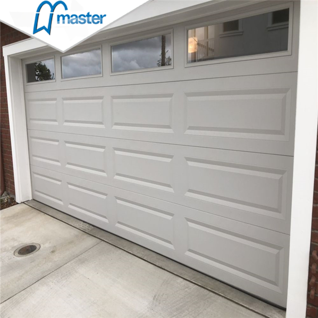 Precision Commercial Overlap Trackless Glass PU Foaming Overhead Sectional Garage Doors